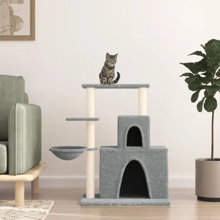 Katzenkratzbaum mit hellgrauen Sisalstämmen 83 cm von vidaXL, Katzenmöbel - Ref: Foro24-171766, Preis: 47,30 €, Rabatt: %