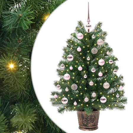Árbol de Navidad artificial con 150 LED Verde 95 cm PE y PVC