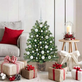 Árbol de Navidad artificial con 150 LED Verde 95 cm PE y PVC