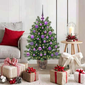 Árbol de Navidad artificial con 150 LED Verde 95 cm PE y PVC
