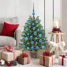 Árbol de Navidad artificial con 150 LED Verde 95 cm PE y PVC