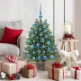 Árbol de Navidad artificial con 150 LED Verde 95 cm PE y PVC