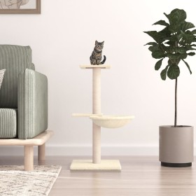 Katzenkratzbaum mit cremefarbenen Sisalstämmen, 72 cm von vidaXL, Katzenmöbel - Ref: Foro24-171768, Preis: 28,41 €, Rabatt: %