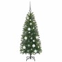 Árbol de Navidad artificial con 150 LED Verde 120 cm PE y PVC