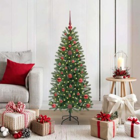 Árbol de Navidad artificial con 150 LED Verde 120 cm PE y PVC