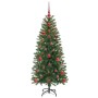 Árbol de Navidad artificial con 150 LED Verde 120 cm PE y PVC