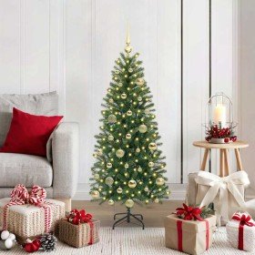 Árbol de Navidad artificial con 150 LED Verde 120 cm PE y PVC