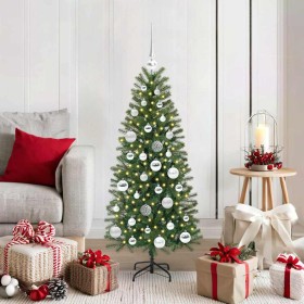 Árbol de Navidad artificial con 150 LED Verde 120 cm PE y PVC