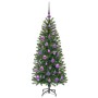 Árbol de Navidad artificial con 150 LED Verde 120 cm PE y PVC