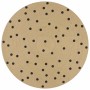 Alfombra de yute tejida a mano de yute estampado lunares 90 cm