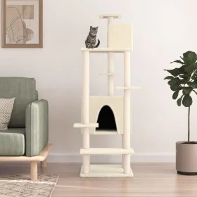 Cat scratching post with cream sisal posts 154 cm by vidaXL, Cat furniture - Ref: Foro24-171771, Price: 66,36 €, Discount: %