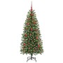 Árbol de Navidad artificial con 150 LED Verde 150 cm PE y PVC