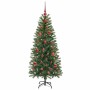 Árbol de Navidad artificial con 150 LED Verde 150 cm PE y PVC