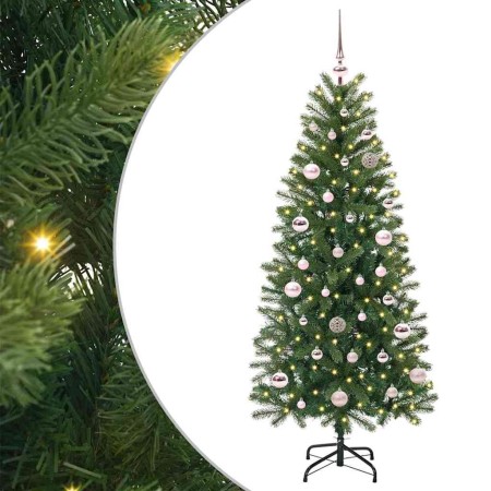 Árbol de Navidad artificial con 150 LED Verde 150 cm PE y PVC