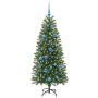 Árbol de Navidad artificial con 150 LED Verde 150 cm PE y PVC