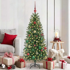 Árbol de Navidad artificial con 150 LED Verde 150 cm PE y PVC