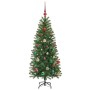 Árbol de Navidad artificial con 150 LED Verde 150 cm PE y PVC
