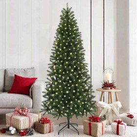 Árbol de Navidad artificial con 300 LED Verde 180 cm PE y PVC