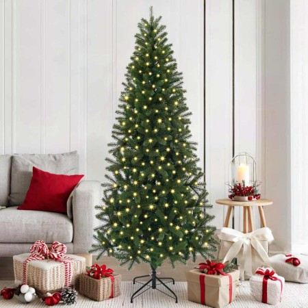 Árbol de Navidad artificial con 300 LED Verde 180 cm PE y PVC
