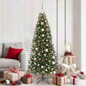 Árbol de Navidad artificial con 300 LED Verde 180 cm PE y PVC