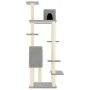 Cat scratching post with light gray sisal posts 154 cm by vidaXL, Cat furniture - Ref: Foro24-171772, Price: 63,69 €, Discoun...