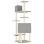 Cat scratching post with light gray sisal posts 154 cm by vidaXL, Cat furniture - Ref: Foro24-171772, Price: 63,69 €, Discoun...