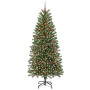 Árbol de Navidad artificial con 300 LED Verde 180 cm PE y PVC