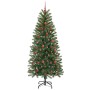 Árbol de Navidad artificial con 300 LED Verde 180 cm PE y PVC
