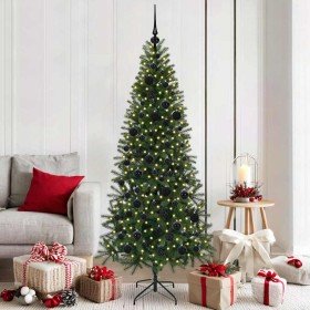 Árbol de Navidad artificial con 300 LED Verde 180 cm PE y PVC