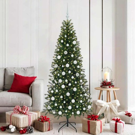 Árbol de Navidad artificial con 300 LED Verde 180 cm PE y PVC