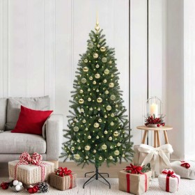 Árbol de Navidad artificial con 300 LED Verde 180 cm PE y PVC
