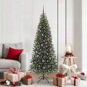 Árbol de Navidad artificial con 300 LED Verde 180 cm PE y PVC