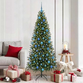 Árbol de Navidad artificial con 300 LED Verde 180 cm PE y PVC