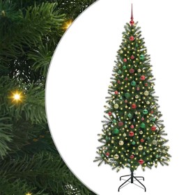 Árbol de Navidad artificial con 300 LED Verde 180 cm PE y PVC
