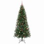Árbol de Navidad artificial con 300 LED Verde 180 cm PE y PVC