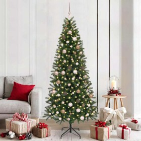 Árbol de Navidad artificial con 300 LED Verde 210 cm PE y PVC