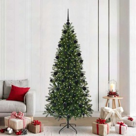 Árbol de Navidad artificial con 300 LED Verde 210 cm PE y PVC