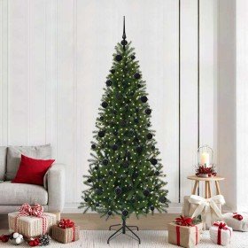 Árbol de Navidad artificial con 300 LED Verde 210 cm PE y PVC