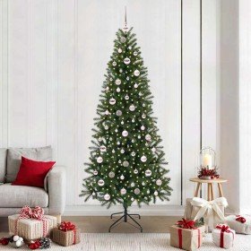 Árbol de Navidad artificial con 300 LED Verde 210 cm PE y PVC