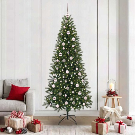 Árbol de Navidad artificial con 300 LED Verde 210 cm PE y PVC
