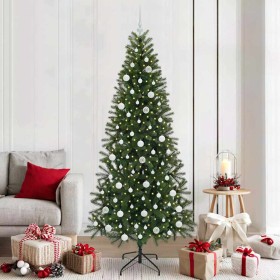 Árbol de Navidad artificial con 300 LED Verde 210 cm PE y PVC