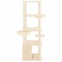 Rascador para gatos con postes de sisal color crema 147 cm de vidaXL, Mobiliario para gatos - Ref: Foro24-171780, Precio: 69,...