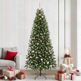 Árbol de Navidad artificial con 300 LED Verde 240 cm PE y PVC