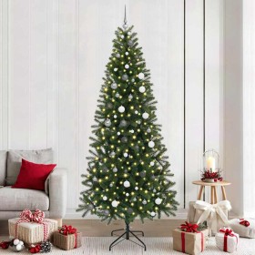 Árbol de Navidad artificial con 300 LED Verde 240 cm PE y PVC