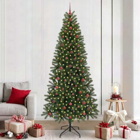 Árbol de Navidad artificial con 300 LED Verde 240 cm PE y PVC