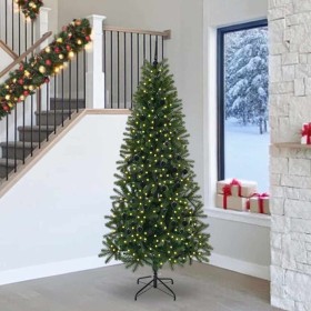Árbol de Navidad artificial con 300 LED Verde 240 cm PE y PVC