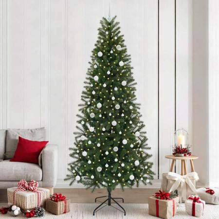 Árbol de Navidad artificial con 300 LED Verde 240 cm PE y PVC