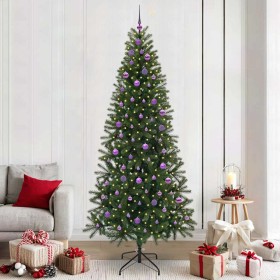 Árbol de Navidad artificial con 300 LED Verde 240 cm PE y PVC