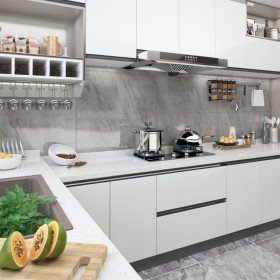 Láminas autoadhesivas muebles 2 uds PVC blanco 500x90 cm