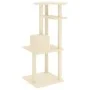 Cat scratcher with cream-colored sisal posts 123 cm tall by vidaXL, Cat furniture - Ref: Foro24-171783, Price: 48,62 €, Disco...